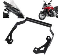 Motorcycle Phone Holder, Aluminum GPS Mount, 7 Inches Expansion Crossbar Smartphone Holder with Anti-Slip Grip, Alloy Motorbike GPS Support with Adjustable Clamp, Riding Accessory for Road