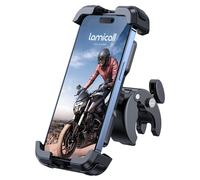 Lamicall Motorcycle Phone Holder Bike - Motorbike Phone Mount, Bike Phone Holder with Quick Release Handlebar Clamp for iPhone 16 15 14 Pro Max Plus, 13 12 11 Pro Max Mini, Xs XR X, SE, 4.7-6.8” Phone