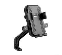 Motorcycle Phone Holder Compatible with Handlebar and Rearview Mirror for Consistent Smartphone Positioning While Riding (rearview mirror)