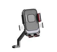 Motorcycle Phone Holder for Kawasaki Ninja ZX-10 RR 2017-pr, Powerful Locking Stable Clamping 360° Rotation Adjustable Angle Motorcycle Phone Mount,Rearview mirror version-Red