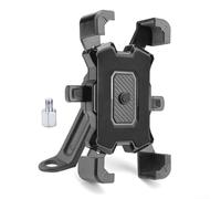 Motorcycle Phone Holder, Shockproof Mobile Phone Mount for Delivery Rider Navigation Electric Bike Handlebar(Mirror base black)