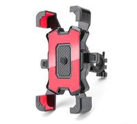 Motorcycle Phone Holder, Shockproof Mobile Phone Mount for Delivery Rider Navigation Electric Bike Handlebar(Handlebar Model red-1)
