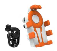 Motorcycle Phone Holder with Shock Absorbing Silicone Grip and Air Cushion Suspension, Designed for 4 7 Inch Phones, Full 360 Degree Rotatable (A-Handlebar)