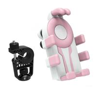 Motorcycle Phone Holder with Shock Absorbing Silicone Grip and Air Cushion Suspension, Designed for 4 7 Inch Phones, Full 360 Degree Rotatable (B-Handlebar)