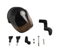 Motorcycle Phone Holder with Sun Shade Visor - Helmet Style Bike Mount for Glare Reduction - for Quick Release Handlebar Clamp for Cycling - ABS Black 19.2x14.6cm