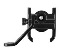 Motorcycle Phone Mount Adjustable Aluminum Alloy Black Handlebar Bracket | Wide Compatibility, Sturdy Connection Bracket, Left and Right Mirror Side Installation
