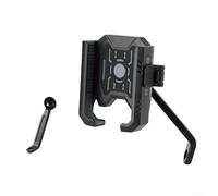 Motorcycle Phone Mount for Handlebar Mirror Fork Stem, Dual SHOCKs Absorption Anti-Vibration Holder, One-Handed Operation Secure Grip for 4.7-7.2 Inch Phones GPS, Orange Gray Gold Blue(Gray)