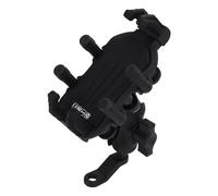Motorcycle Phone Mount, Motorcycle Phone Holder Bike Phone Holder Aluminum Alloy Nylon Shock Absorption Anti Slip Rotatable Adjustable with Base for 4.9 to 8.1 Inch Cell Phone