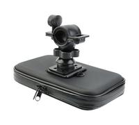 Motorcycle Phone Mount, Scooter Phone Mount, Handlebar Mounted Cell Phone Holder, Bike Rotatable Bicycle Handlebar Phone Clip Holder with Waterproof Bag for Cell Phone