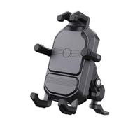 Motorcycle Phone Mount - Shock Resistant Swivel Mount with Adjustable Clamp, Handlebar Mount for Scooter Dirt Bike ATV | Vibration Control Secure Mobile Grip