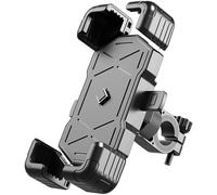 Motorcycle Phone Mounts for Yamaha V Star 250 2008-2025,360° Rotatable Adjustable Motorbike Handlebar/Rearview Mirror Phone Holder Smartphone Accessories,Black-A