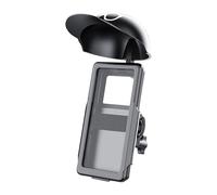 Motorcycle Phone Stand - Retractable Phone Holder Support with Sun Hat, 26x10.5cm Cell Mount Waterproof Case with Adjustable Sunshade,for Men Women Riding, Bicycles Scooters Strollers