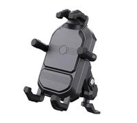 Motorcycle Phones Mount - Clamp Base Secure Holder, Anti Shake Mobile Stand, Lockable Riding Phones Bracket, Adjustable Angle Phone Support| Mobile Phone Mount for Bike Scooter Atv Dirtbike Cycling