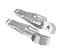 Motorcycle Pillion Footrests For Ya&ma&ha For NMAX 155 NMAX125 2015-2024 Motorcycle Rear Foot Pegs Rests(Silver LOGO)