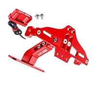 Motorcycle plate mount For Suzuki GSXS125 GSXS 125 GSXS-125 GSX S125 2017-2018 Motorcycle License Plate Holder Number Plate Frame Light Bracket(Black- Silver)