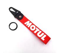 Motorcycle Polyester Embroidery Keyring Keychain Pendant Key Ring Hanging Buckle Lanyard Key Chain For Motul