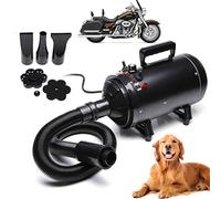 Motorcycle Power Dryer, Dog Blow Dryer for Grooming 2800W, Stepless Adjustable Speed Dryer for Dogs Blower, Portable Car Dryer,Bike Dryer Blower Blaster, 3 Optional Nozzles