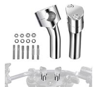 Motorcycle Pullback Handlebar Riser for Harley, Hutexico One-Piece 4 inch Handlebar Risers Universal for 1 inch Handlebar Dyna Sportster 883 Softail Shadow 750 Vulcan 900 (Chrome)