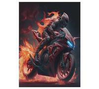 Motorcycle Puzzle Adults And Teenagers 300 Pieces Wooden Jigsaw Educational Game Toy Family Decoration 42×30cm