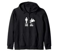 Motorcycle Racer Your My Cool Dad vs Yours Funny Humor Zip Hoodie