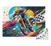 Motorcycle Racing 1000 Pieces Mini Jigsaw Puzzle for Adults