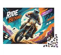 Motorcycle Racing 1000 Pieces Mini Jigsaw Puzzle for Adults | 52x38cm Cardboard, Living Room Decor, Durable Structure, Birthday Gift, Mind Relaxation