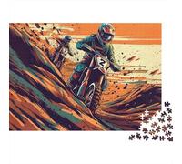 Motorcycle Racing 1000 Pieces Mini Jigsaw Puzzle for Adults | 52x38cm Cardboard, Living Room Decor, Durable Structure, Birthday Gift, Mind Relaxation