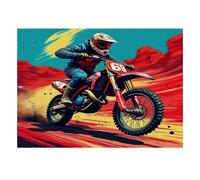 Motorcycle Racing Desert Jigsaw Puzzle, 1000 Pcs For Adults | 70x50cm Puzzle Fans, Birthday Gift, Cardboard, Stress Reduction, Accurate Cutting