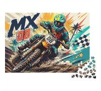 Motorcycle Racing Palm 1000pcs Mini Puzzle For Adults Challenging | 38x26cm Cardboard Living Room Decor Durable Structure Birthday Gift Stress Relief