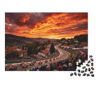 Motorcycle Racing Puzzles for Elderly 1000 Piece Recyclable Town Moto Race Jigsaw Puzzles Puzzle Game Props Impossible Hard Difficult Challenging Activity 52x38cm/1000pcs