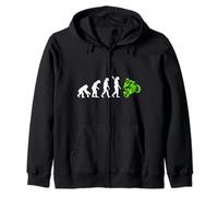 Motorcycle Racing Wheelie Motorcyclist Evolution Bikers Zip Hoodie