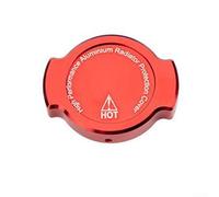 Motorcycle radiator cap cover aluminum alloy with CNC design fitting NMAX155 XMAX300 Y15 LC135 FOSHA 300 perfect for bike customization (Red)