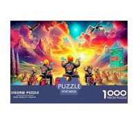 Motorcycle Rally 1000 Pc Adult Jigsaws - Group of Motocross Riders Impossible Hard Difficult Challenging Game for Wall Decoration And Gifts38x26cm/1000pcs