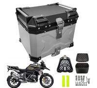 Motorcycle Rear Box, 45L Portable Aluminum Motorcycle Trunk Box, Multifunctional Trunk Travel Storage Box, Motorcycle Rear Box For Delivery,