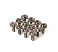 Motorcycle Rear Brake Disc 12Pcs Front Brake Disc Rotors M6 Mounting Bolts Fit For Honda Motorcycle Titanium Bolt(Grey)