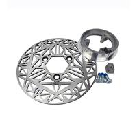 Motorcycle Rear Brake Disc Fit For 220mm Disc Electric Scooter Moped 200& Motorcycle Rear Drum brake disc with 70mm Hole Conversion Tightening Ring Motorbike Rotors(A set B)