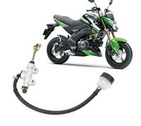 Motorcycle Rear Brake Master Cylinder, Motorbike Rear Foot Brake Master Cylinder Pump with Reservoir for Motorcycle Dirt Bike ATV(White)