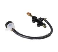 Motorcycle Rear Brake Master Cylinder Pump Modified Slotted | Reservoir for aluminium Alloy Compatible with for honda CG150 Red Gold Black Silver Direct Fit Upgrade Part(Black)