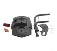 Motorcycle Rear Fender, 1 Pack ABS Mudguard with Reflective Elements, Adjustable Mounting Holes, Water Transfer Design, for Night Riding Safety(B)