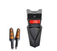 Motorcycle Rear Fender Plastic Pit Dirt Bike Mudguard Turn Signal Directional Flasher LED Brake Taillight Tail Brake(K2)