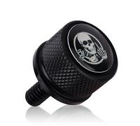Motorcycle Rear Fender Seat Bolt, Skull Design 1/4"-20 Thread Seat Screw Replacement for 1996-2025 Motorcycle Accessories (Black)