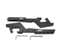 Motorcycle Rear Foot Peg Extension Brackets with Black 6061 Aluminum Plates, Adjustable Hole Settings Pair for SurRon X160 X260 Motorcycle Foot Peg Extension Adjustable Passenger Bracket Serrated Hole