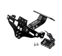 motorcycle rear license plate holder For TW125 1999-2022 2023 2024 Motorcycle License Plate Holder Number Plate Frame LED Light Bracket(Black)