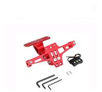 Motorcycle Rear License Plate Mount Holder With Turn Signal Lights For Hon&da X4 NC700 S X VFR 1200/F XL 1000 Super Grom 125 /MSX 125 CB500X CB400 CB1000 Motorcycle(Red)