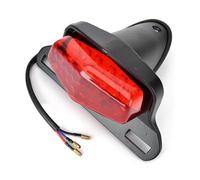 Motorcycle Rear Light For Bobber For Choppers For Custom For Cafe For Racer For Scrambler Motorcycle Modified Brake Tail Rear Light License Plate LED Lamp Motorcycle Tail Lights(Black)