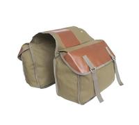 Motorcycle Rear Luggage Bag Vintage Motorcycle Side Bags Universal Large Capacity Saddle Bag Canvas Waterproof Bag(Brown)