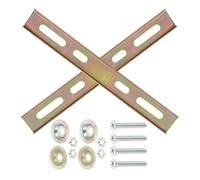 Motorcycle Rear Luggage Box Base Adapter Bracket Thickened Plate | Iron Metal Construction, Secure Mounting Support, Includes Four Washers, Bolts and Nuts, for Tail Boxes and Racks
