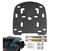 Motorcycle Rear Luggage Rack - Aluminum, 12 Inches Top Case Plate, Trunk Accessory, Sturdy | Solid PP Bottom Panel, Screw Included Motorcycle Trunk Mount For Touring, Commuting, Adventure And Bike Use