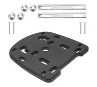 Motorcycle Rear Luggage Rack Base Plate for Top Box Mounting | Thickened Plastic and Iron Build, Quick Fit with Screws and Strips, Stable on Rough Roads