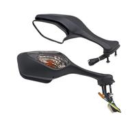Motorcycle Rear Mirror 1 Pair Motorcycle Rear View Mirrors Foldable Rearview Side With LED Turn Signal Light For Auto Accessories